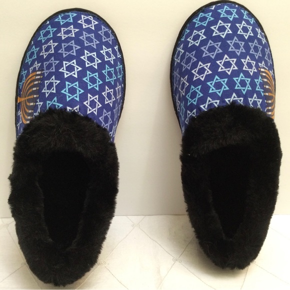 Hanukkah men’s shoes/Hanukkah slippers/Jewish Men’s shoes/Winter slippers. Sz 11